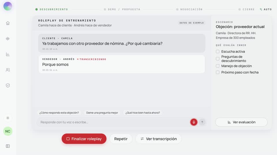 Roleplay de entrenamiento